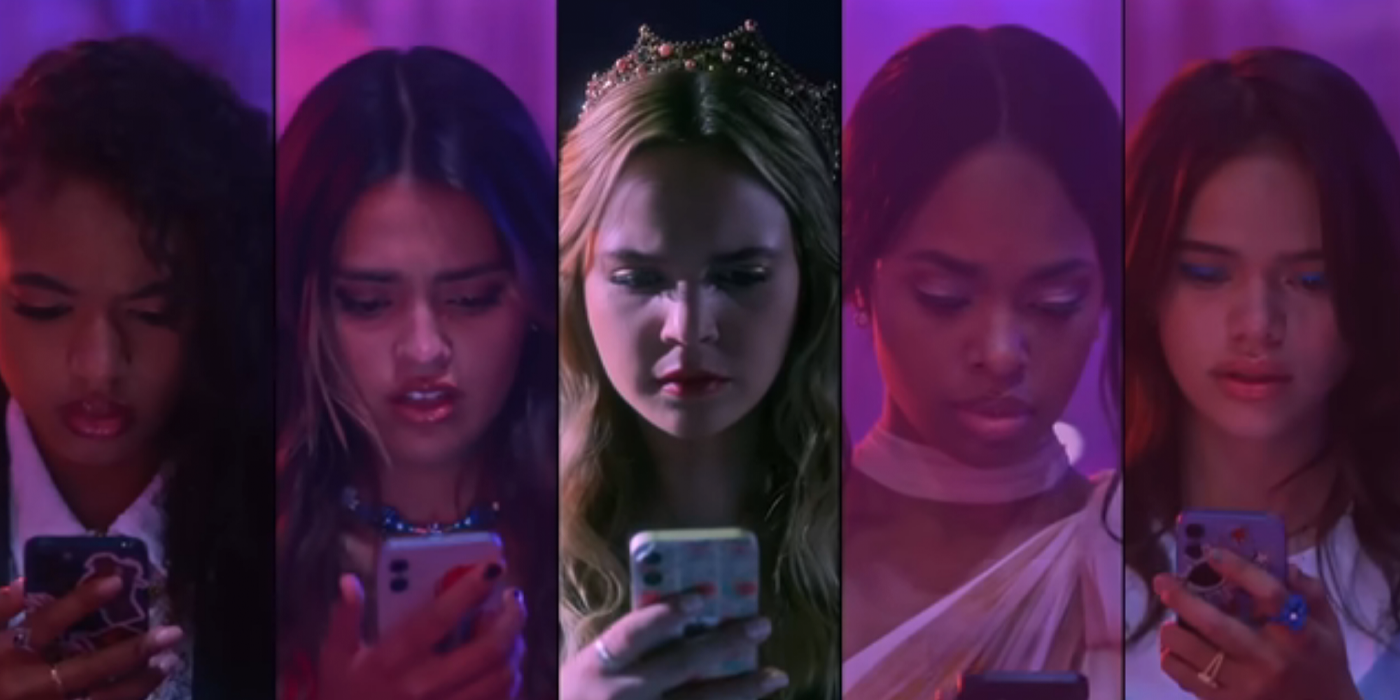 The main cast of Pretty Little Liars: Original Sin receiving text message from &quot;A&quot; killer