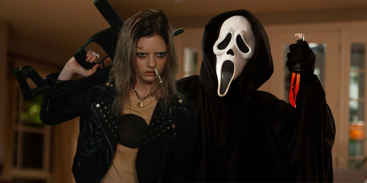 Samara Weaving & Ghostface from Scream