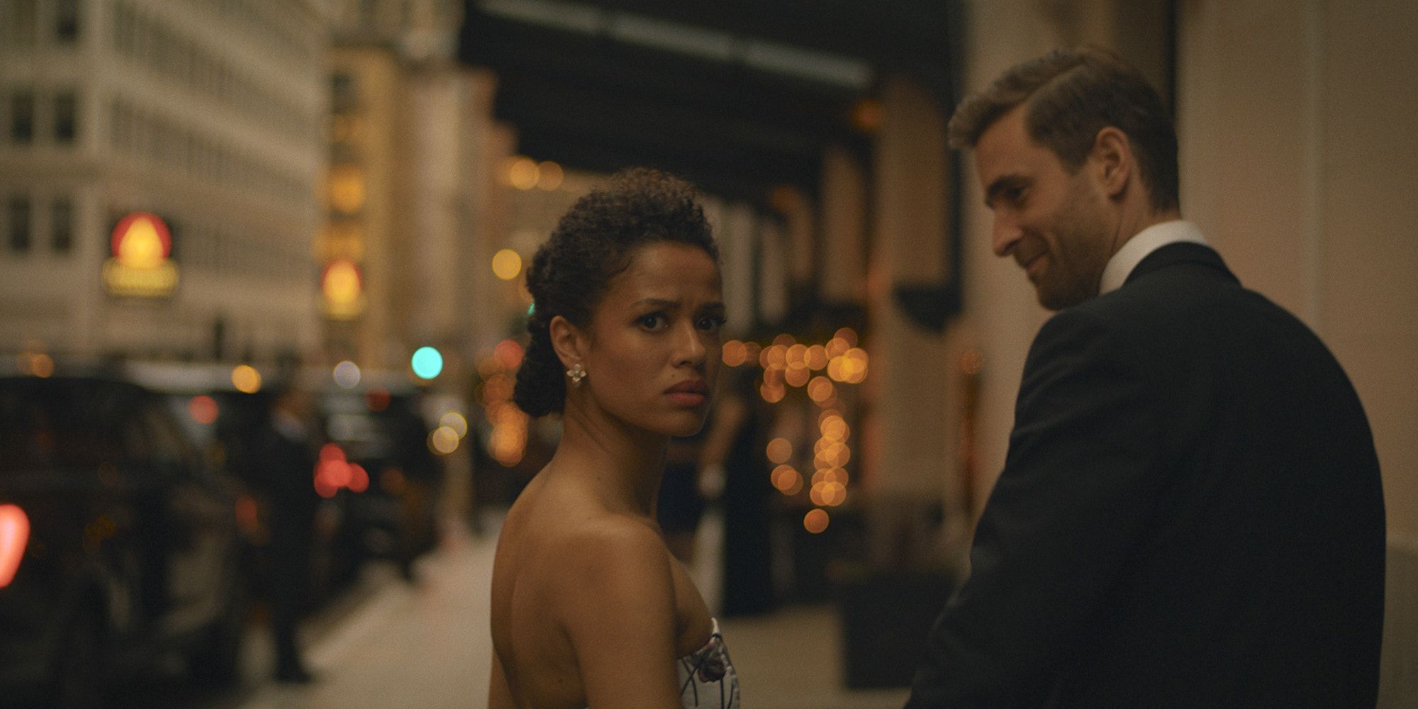 Gugu Mbatha-Raw as Sophie and Oliver Jackson-Cohen as James in Surface