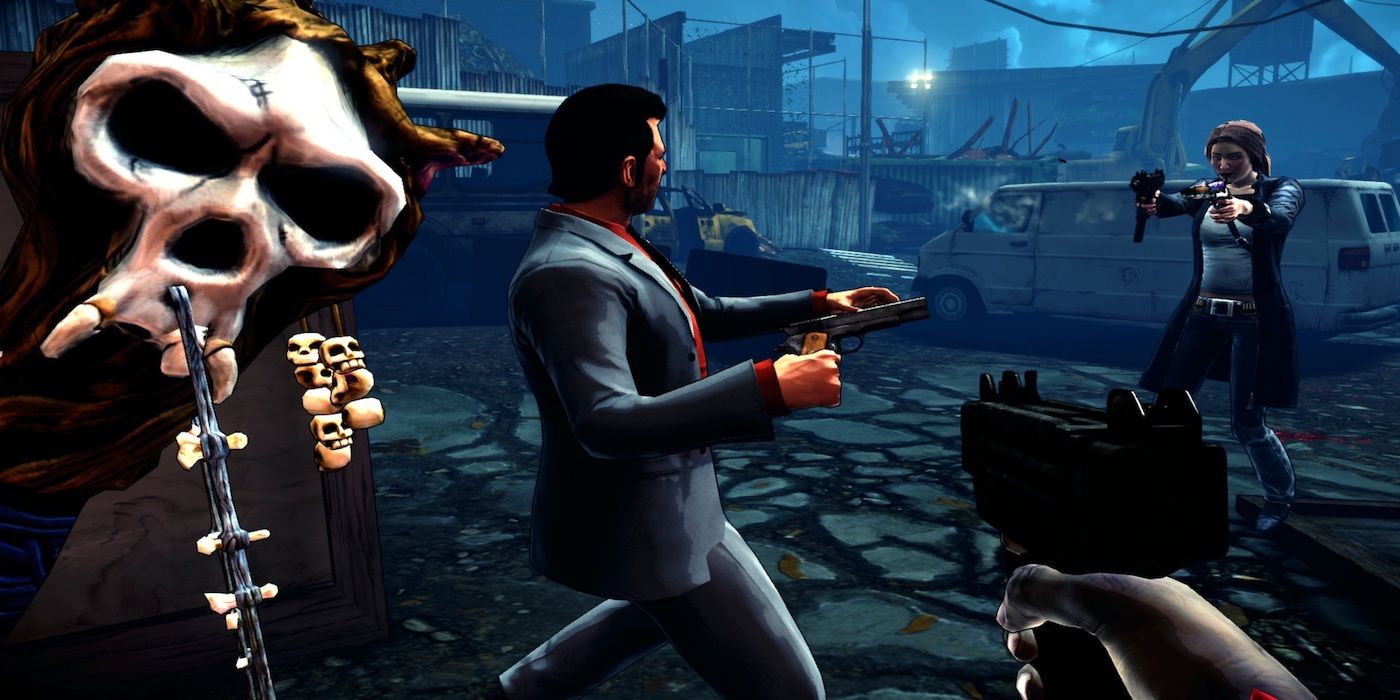 A screenshot from the game The Darkness II