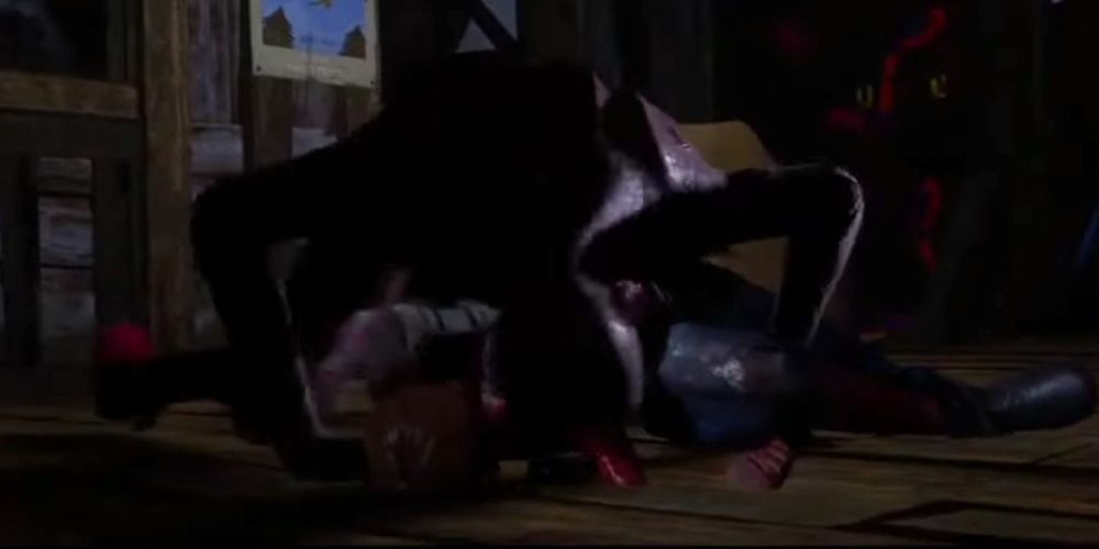 Emma is mauled by Max in The Quarry