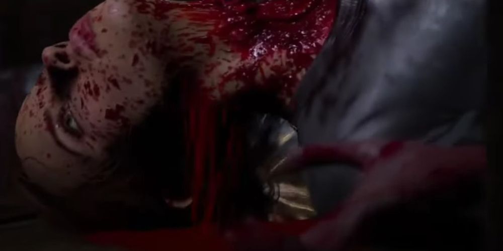 Emma&rsquo;s throat is gouged in The Quarry