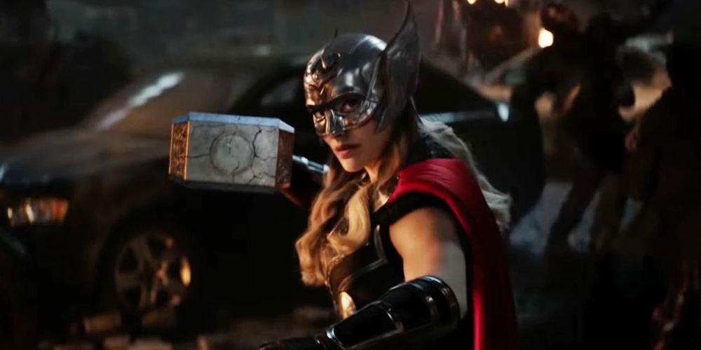 Mighty Thor wields the hammer in Thor: Love And Thunder