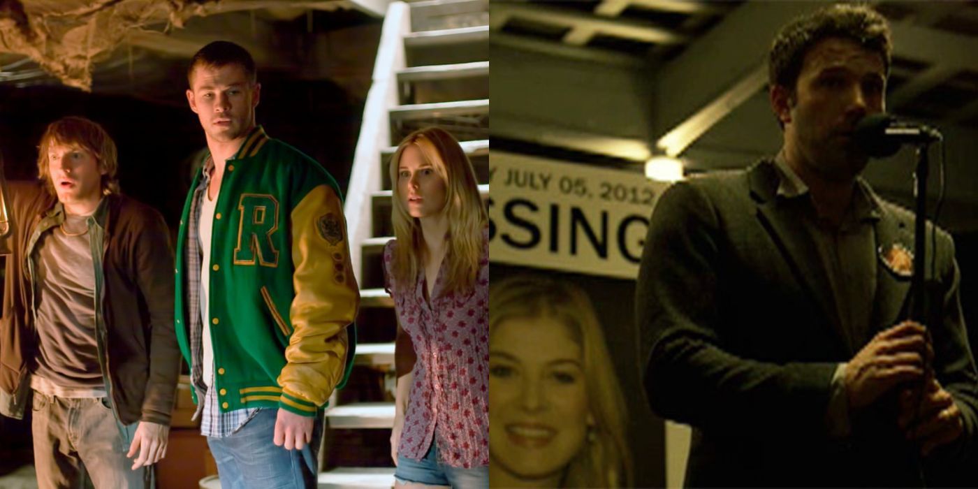 Split image of Cabin in the Woods and Gone Girl