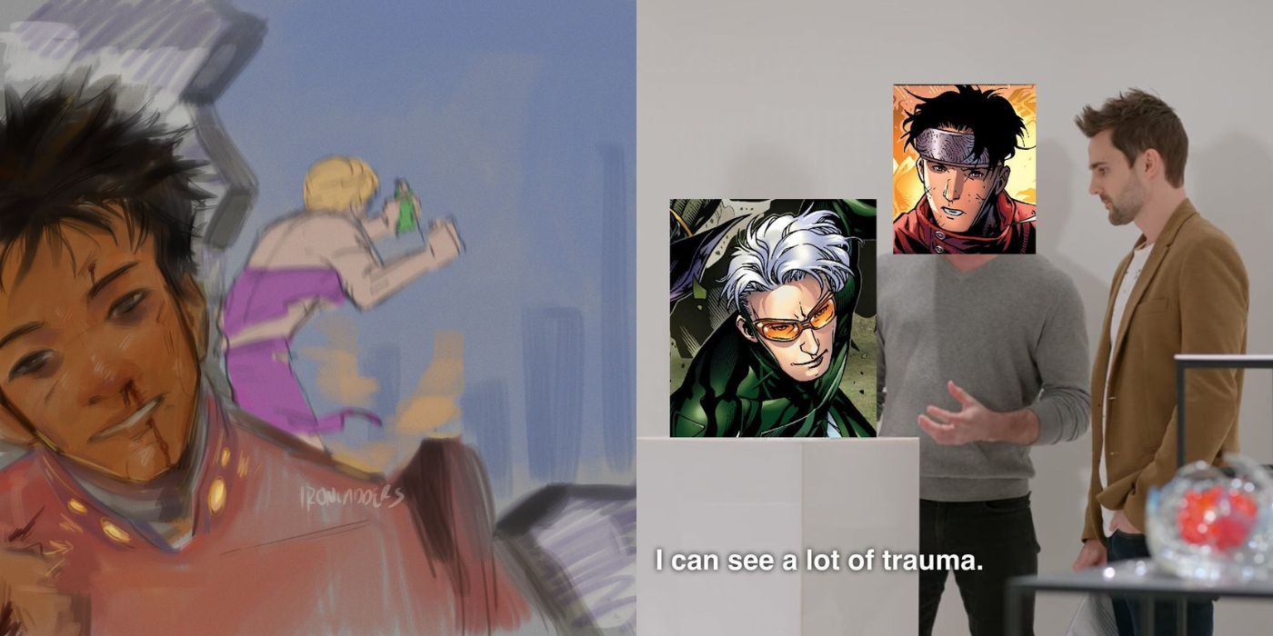 Two memes about the Young Avengers