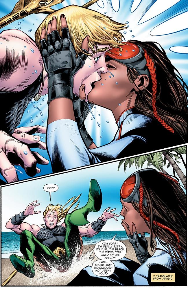 J'onn J'onzz kisses Aquaman