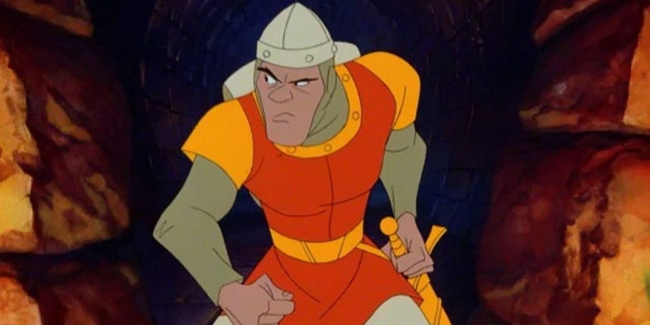 A knight looking sideways in Dragon's Lair Cropped