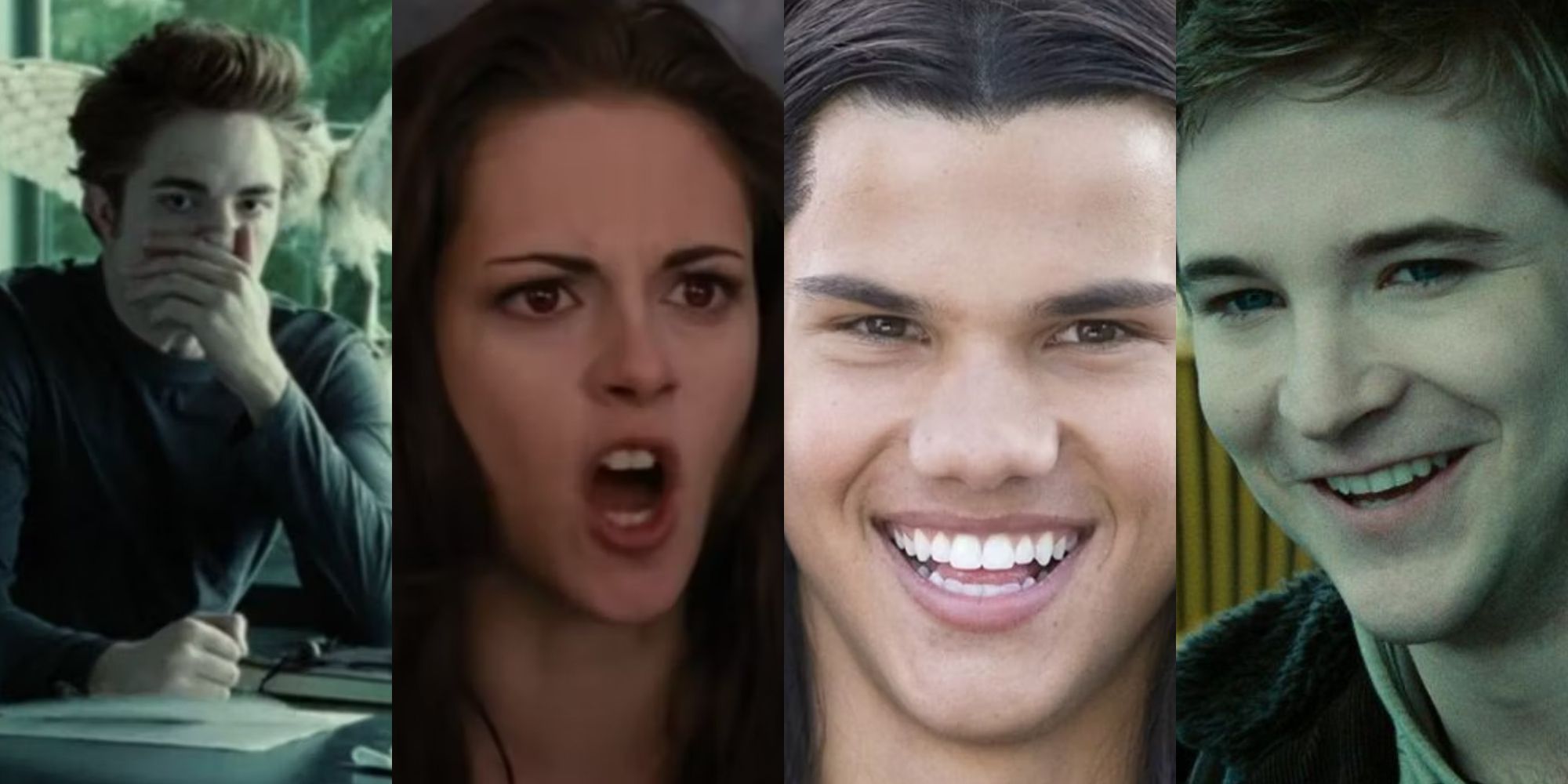 A split imag of characters from Twilight