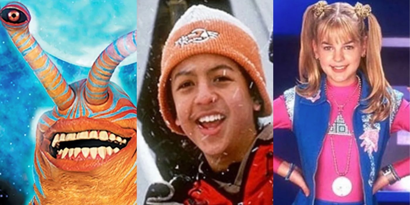 Three split images of characters from Disney Channel Movies