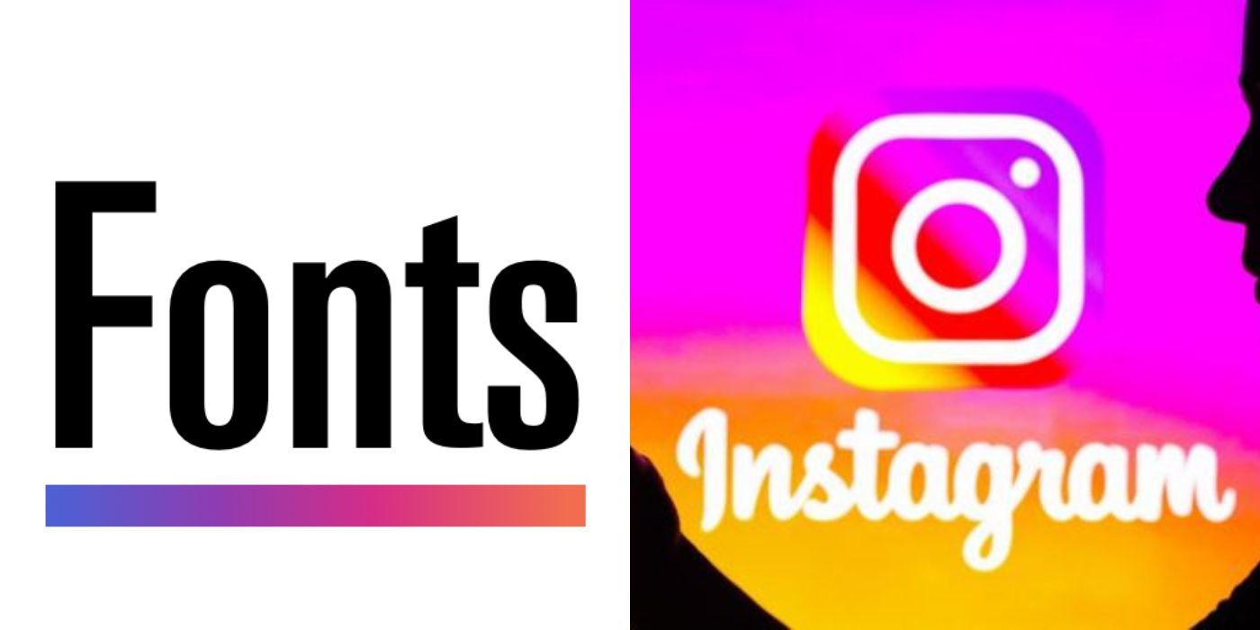 A split image of fonts and the IG logo