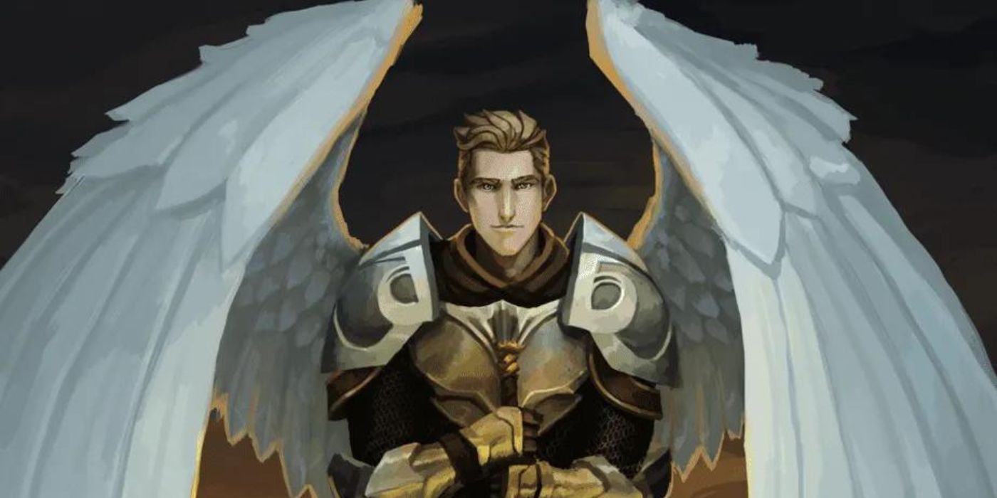 Artwork of an Aasimar in Dungeons and Dragons.