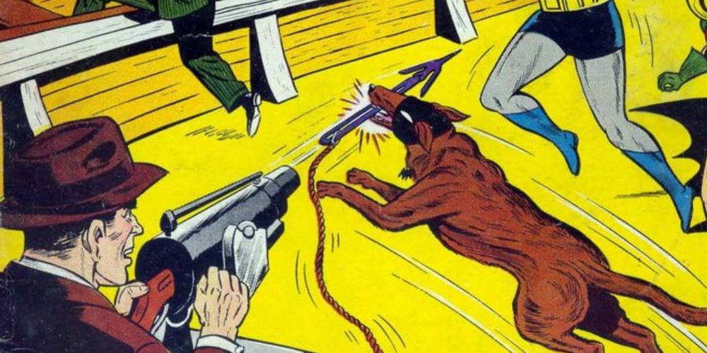 Ace chases after criminals in Batman #92