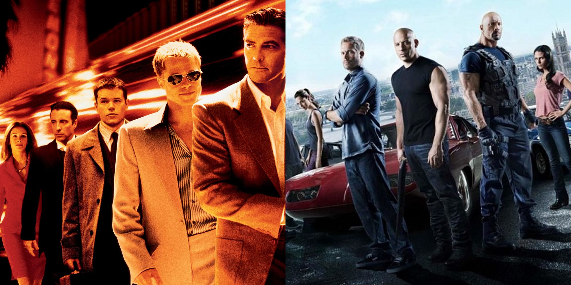 The cast of Ocean's Eleven and Fast & Furious