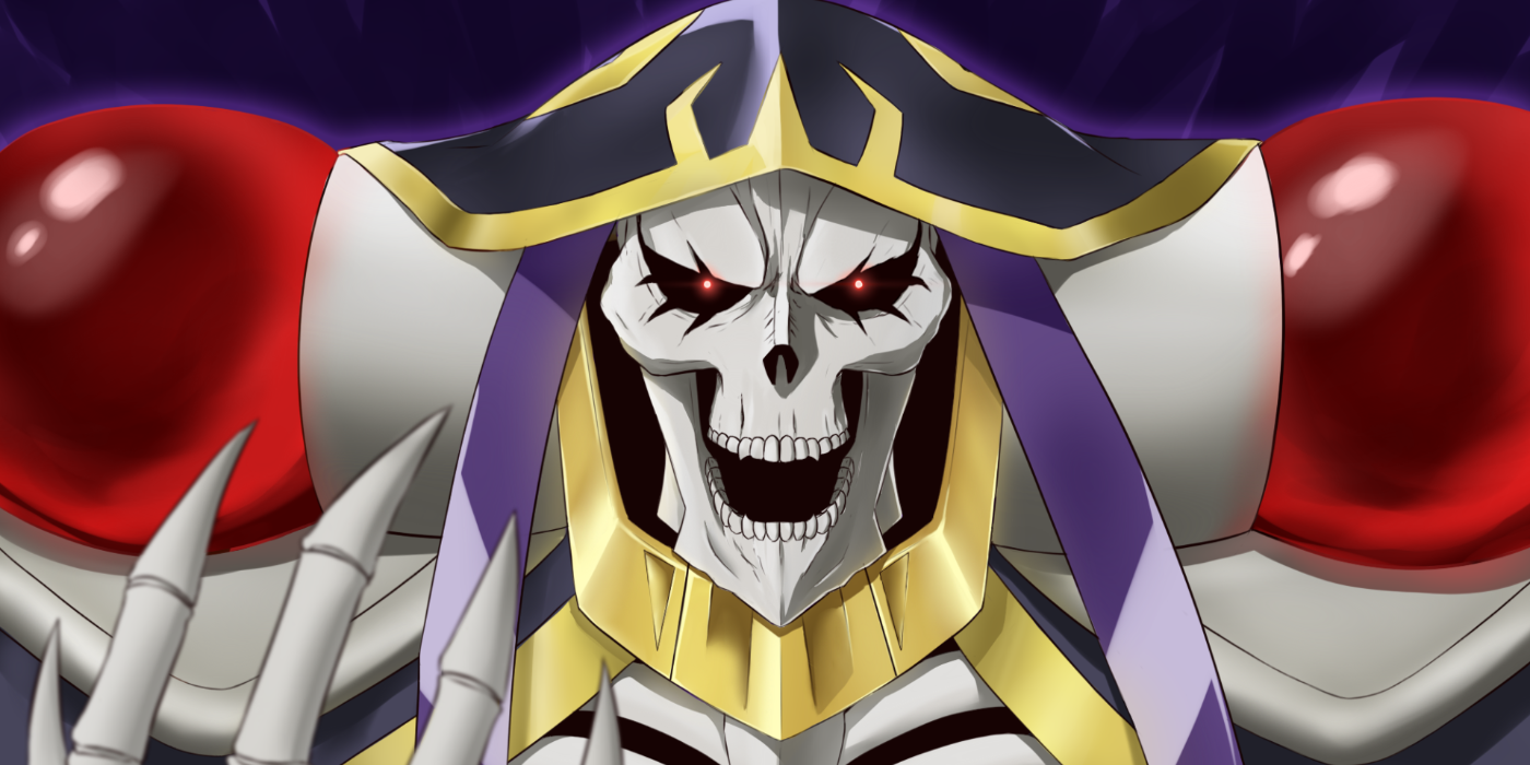 Ainz Ooal Gown smiling in Overlord 