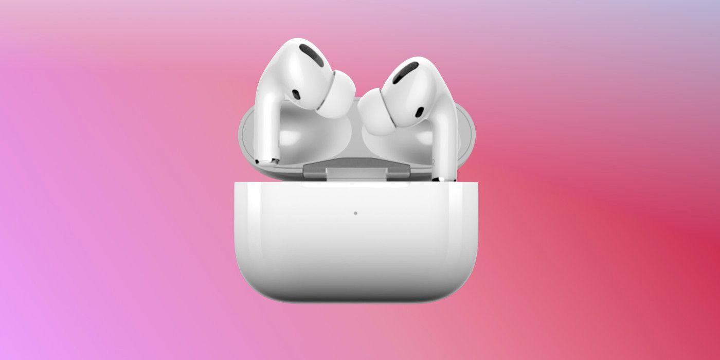 AirPods Pro with charging case on custom background