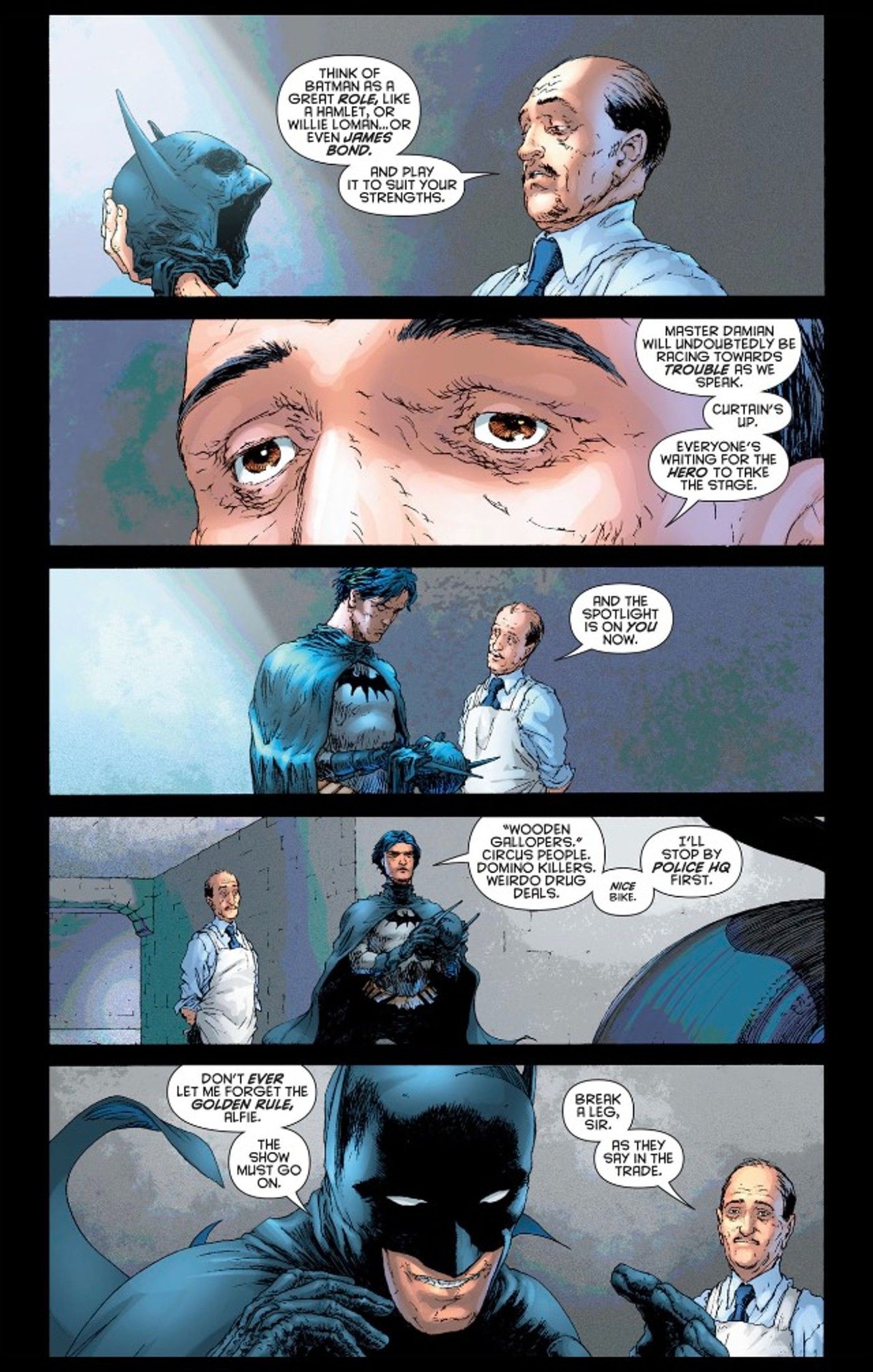Alfred talks to Dick Grayson as Batman
