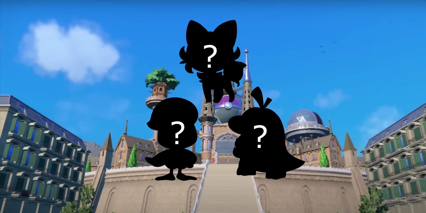 All-New-Pokemon-Rumored-For-Scarlet-and-Violet-Sprigatito-Fuecoco-Quaxly-Silhouettes-with-Question-Marks