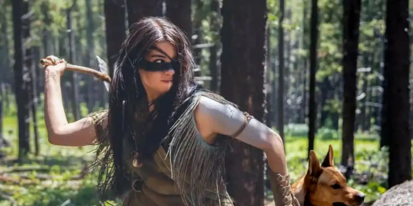 Naru hunting with her dog in Prey