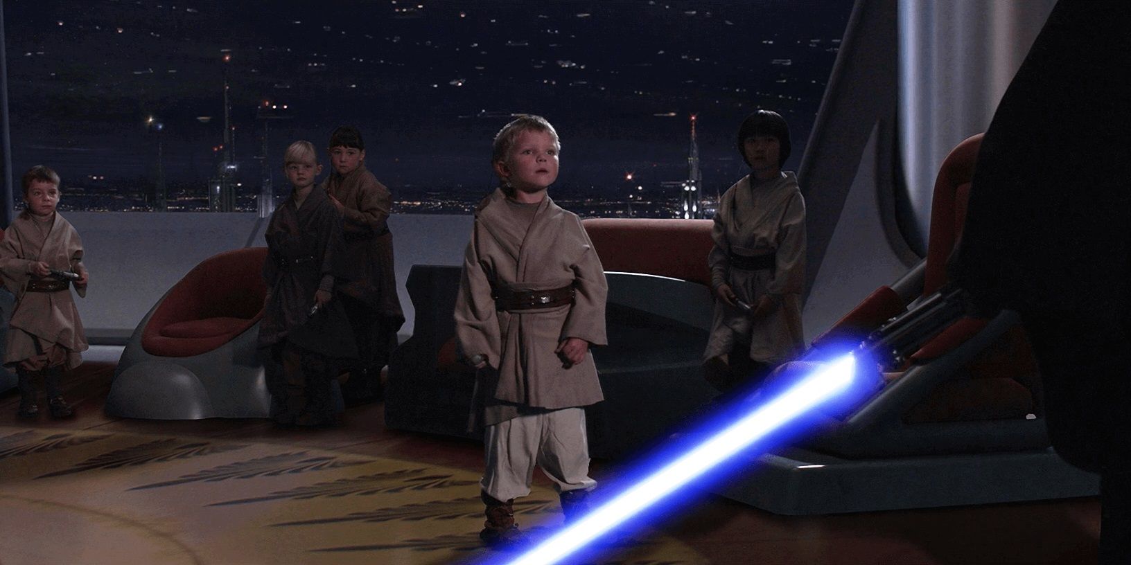 Anakin slaughters the younglings in Revenge of the Sith