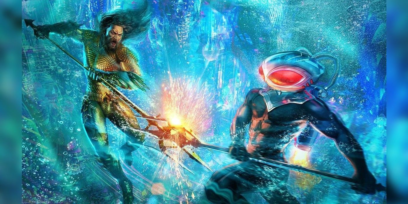 Aquaman and the Lost Kingdom concept art Arthur fights Black Manta