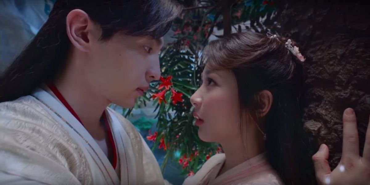 Xu Feng se inclina para beijar Jin Mi em Ashes of love