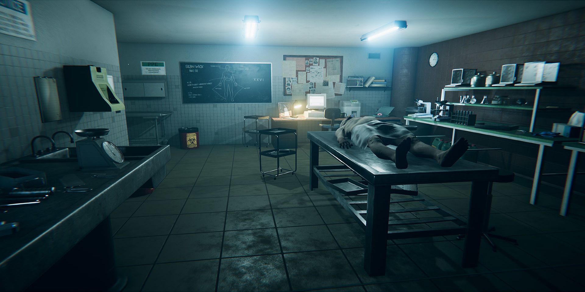 A still from the upcoming horror game Autopsy Simulator.