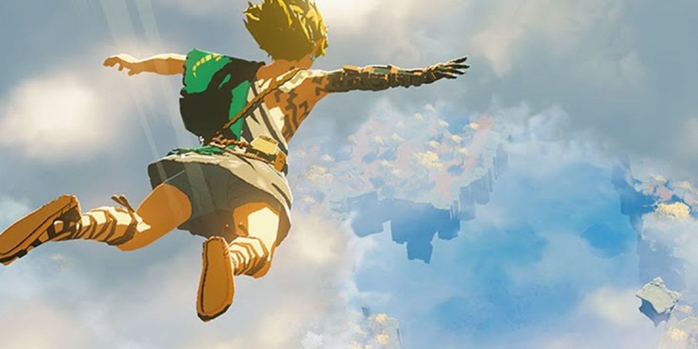 Link skydives in Breath of the Wild 2