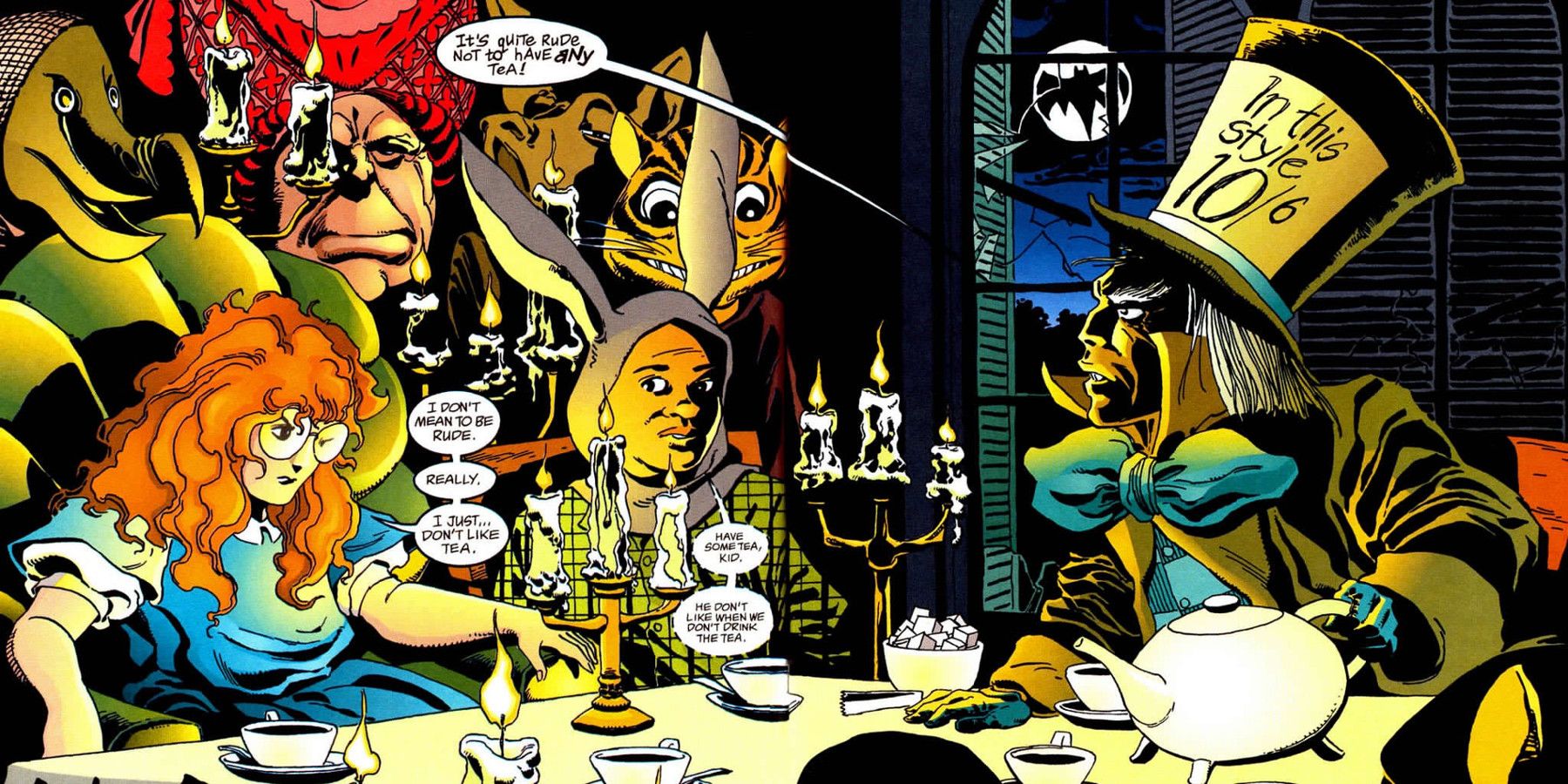 Barbara Gordon and the Mad Hatter in Batman Legends of the Dark Knight Halloween Special Madness