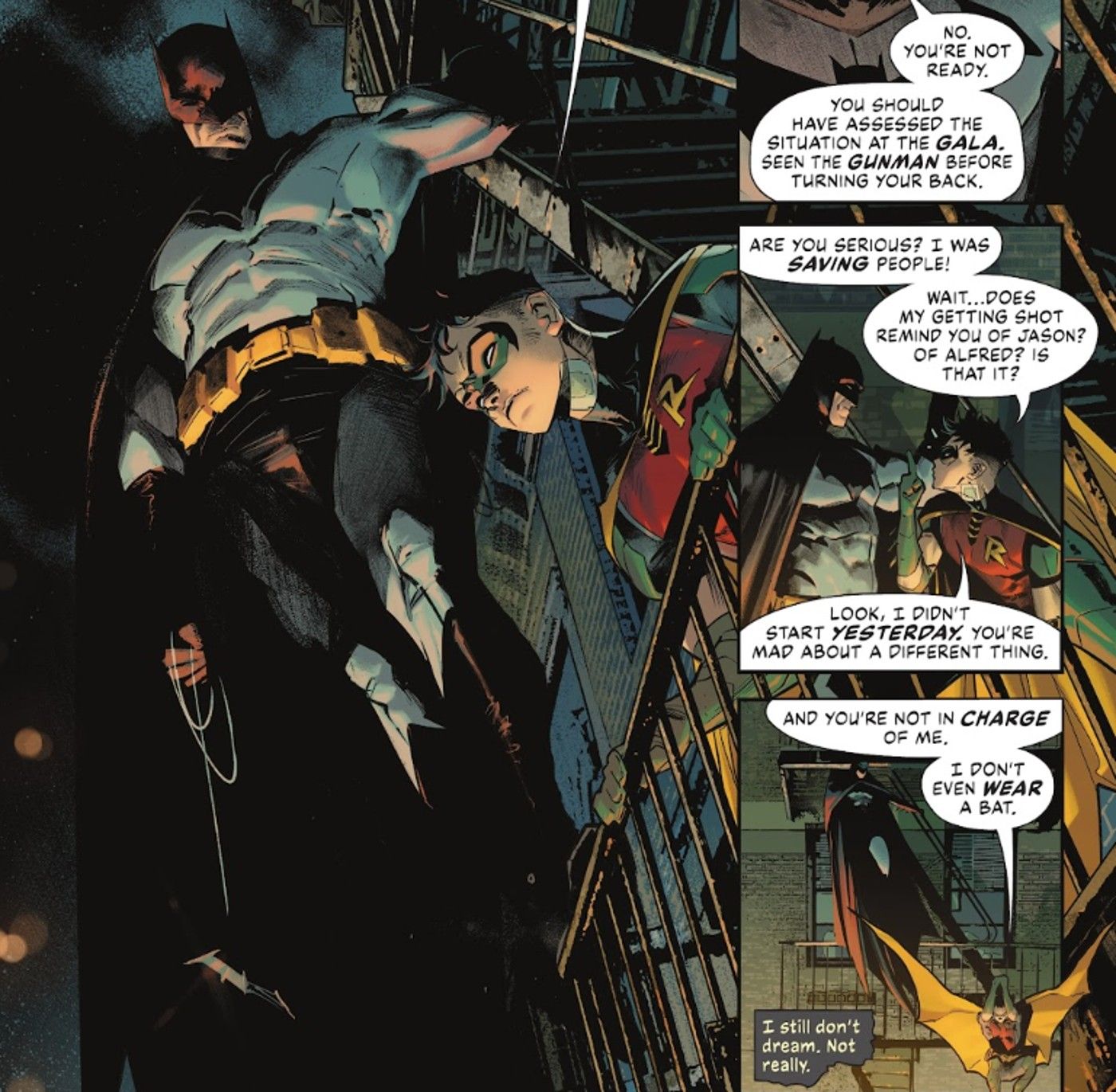 Batman and Robin Talk About Tim Drakes Injury
