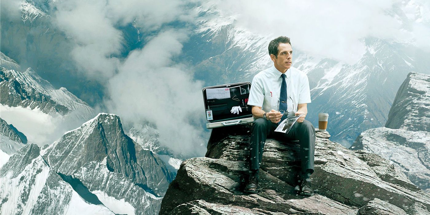 Ben Stiller on a mountain in The Secret Life of Walter Mitty