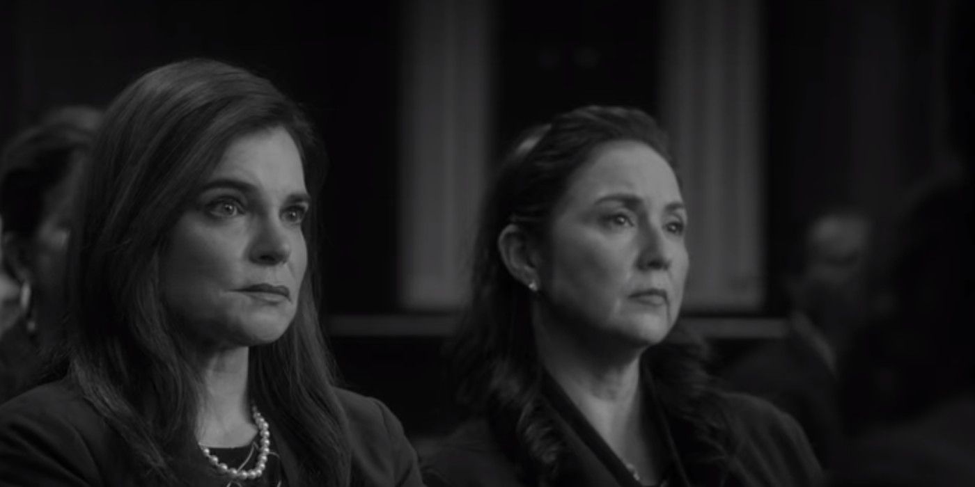 Betsy Brandt as Marie and Marisilda Garcia as Blanca in Better Call Saul