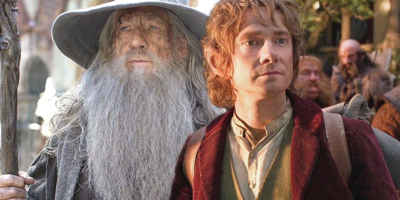 Bilbo Baggins and Gandalf in The Hobbit