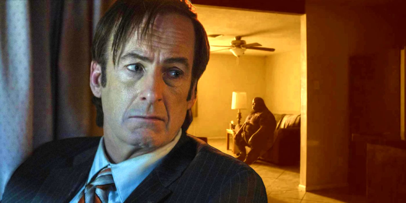 Bob Odenkirk as Saul Goodman in Better Call Saul and Lavell Crawford as Huell in Breaking Bad