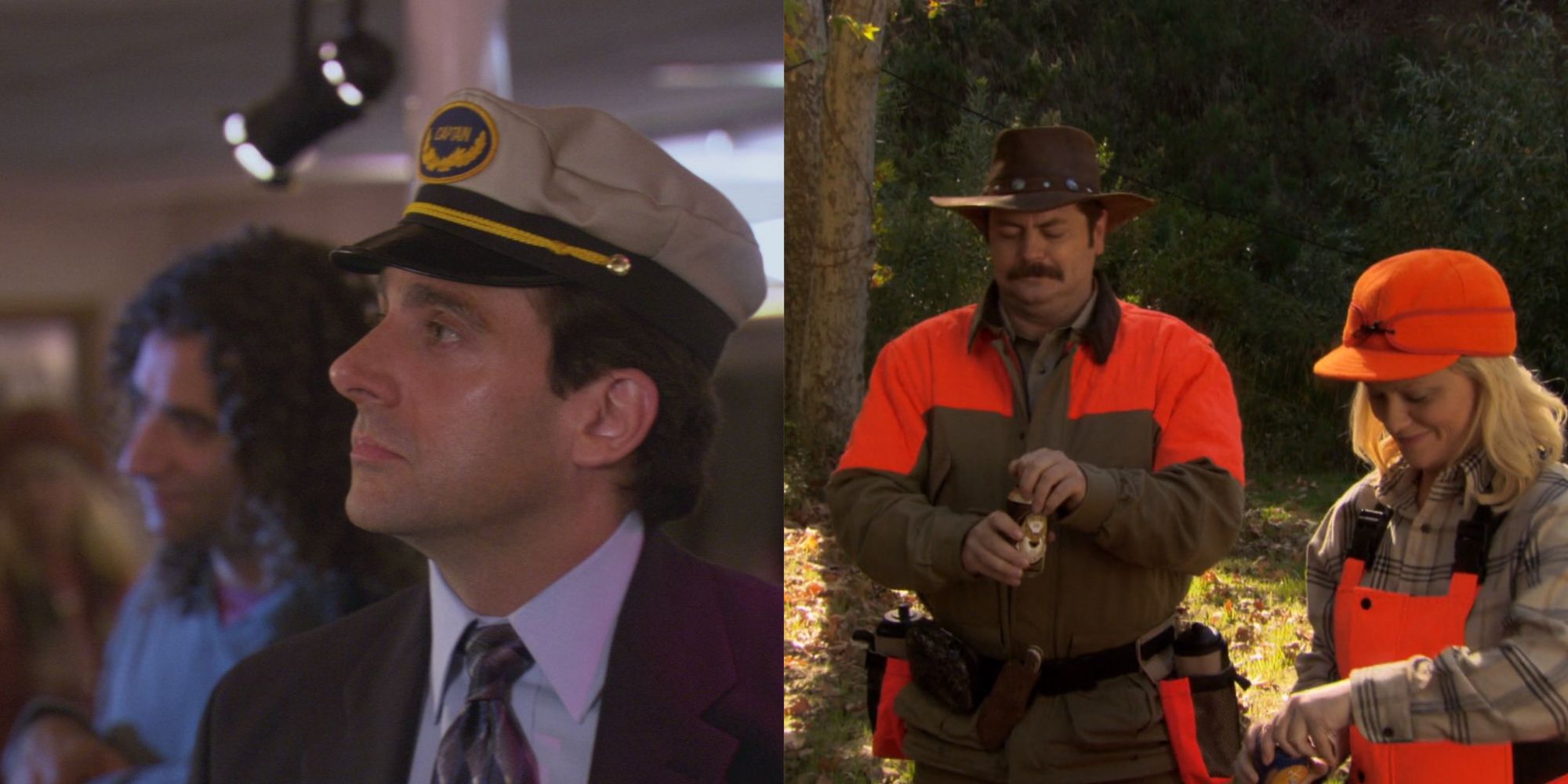Booze Cruise Hunting Trip Michael Scott Leslie Knope and Ron Swanson photo joined