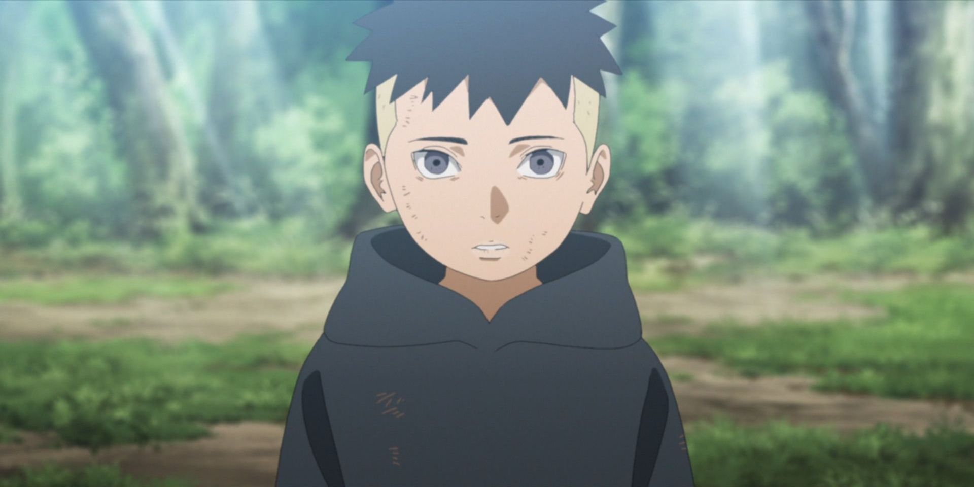 A young Kawaki in the Boruto anime series.
