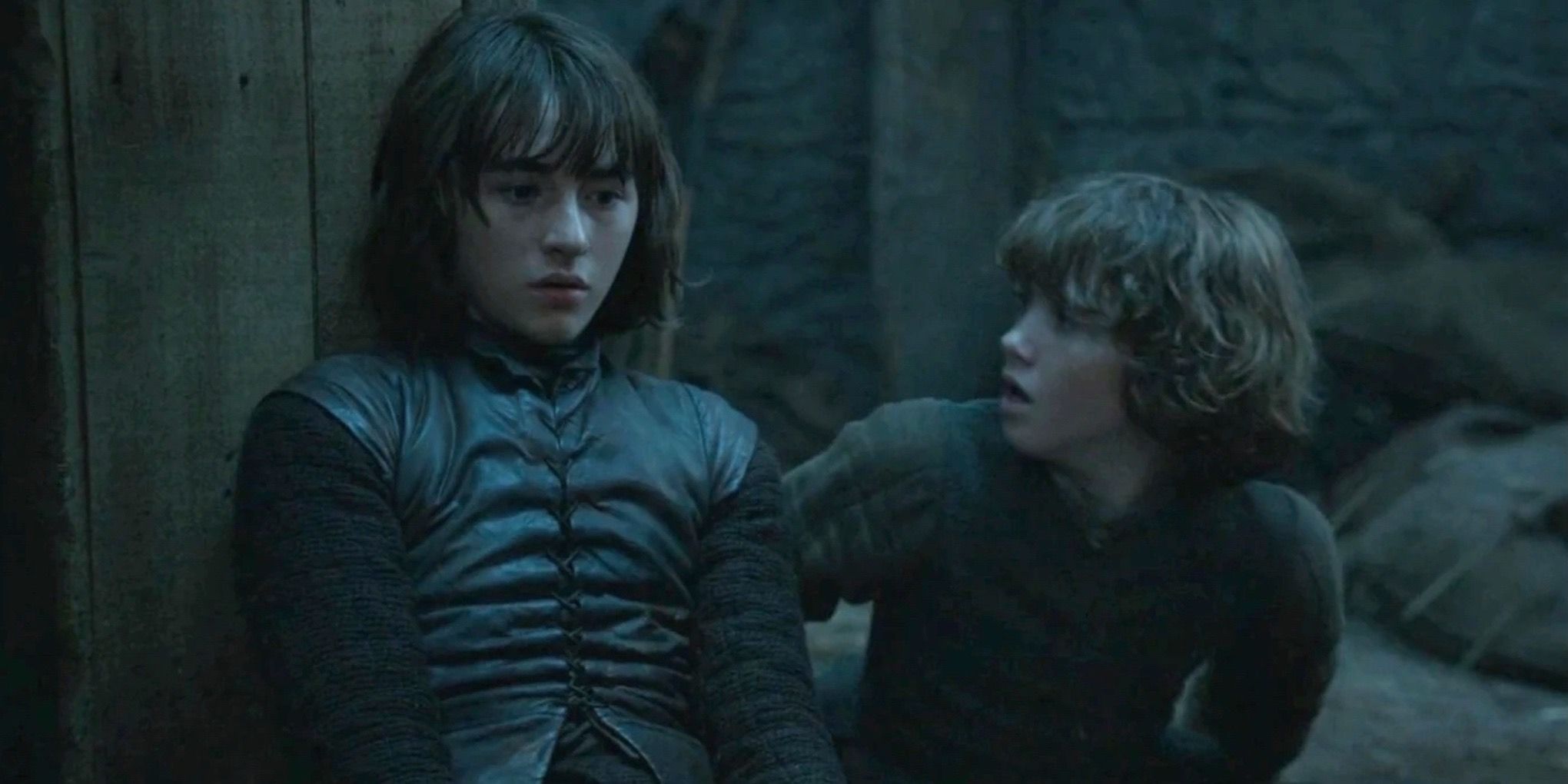 Bran dan Rickon Stark dalam The Rains of Castamere