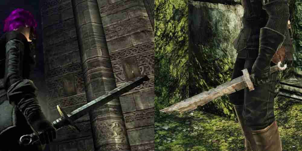 A espada quebrada como aparece em Demon's Souls e Dark Souls.