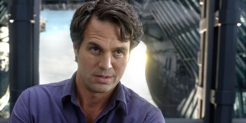 Bruce Banner on the SHIELD helicopter in The Avengers 