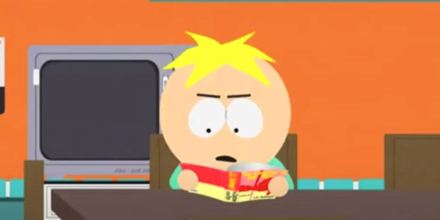 Butters reading Catcher in the Rye on South Park