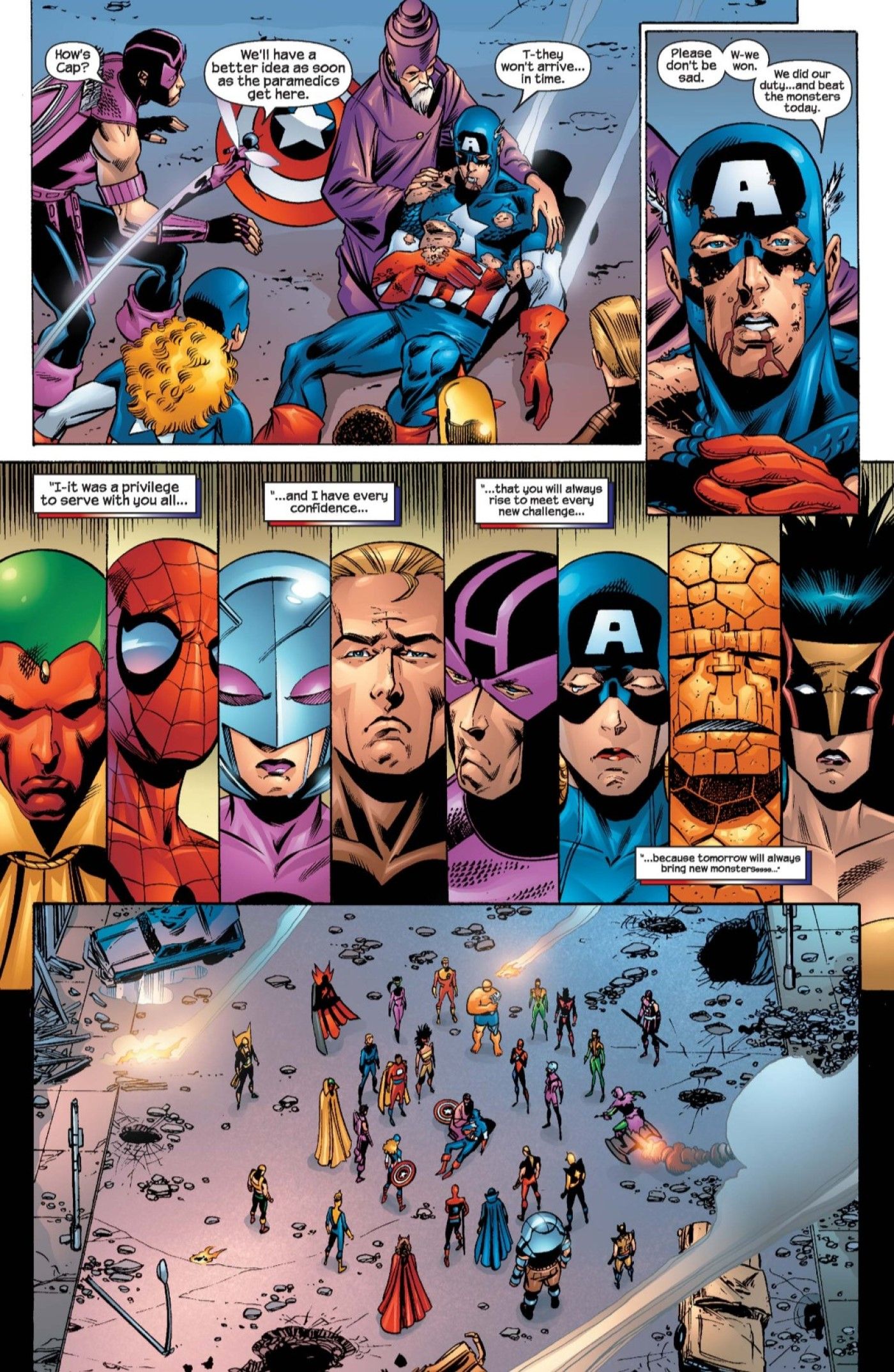 Captain America's death in Last Hero Standing