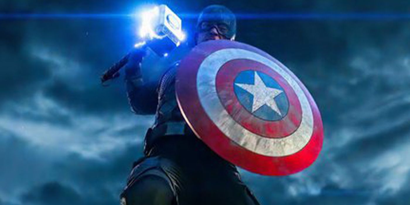 Captain America Steve Rogers Mjolnir Avengers Endgame