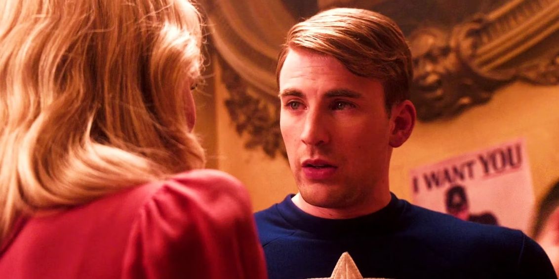 Captain America flirting with a woman 
