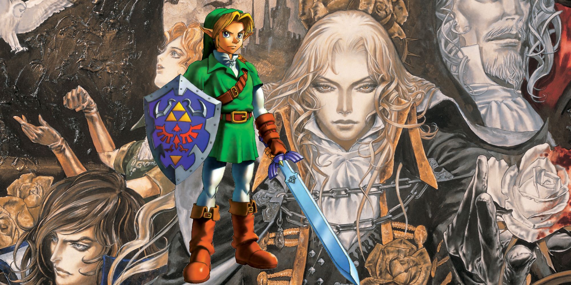 Castlevania Symphony of the Night Link Legend of Zelda Cover