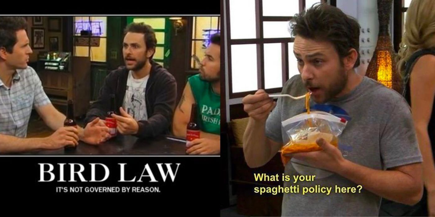 A split image showing Charlie Kelly memes from It's Always Sunny in Philadelphia