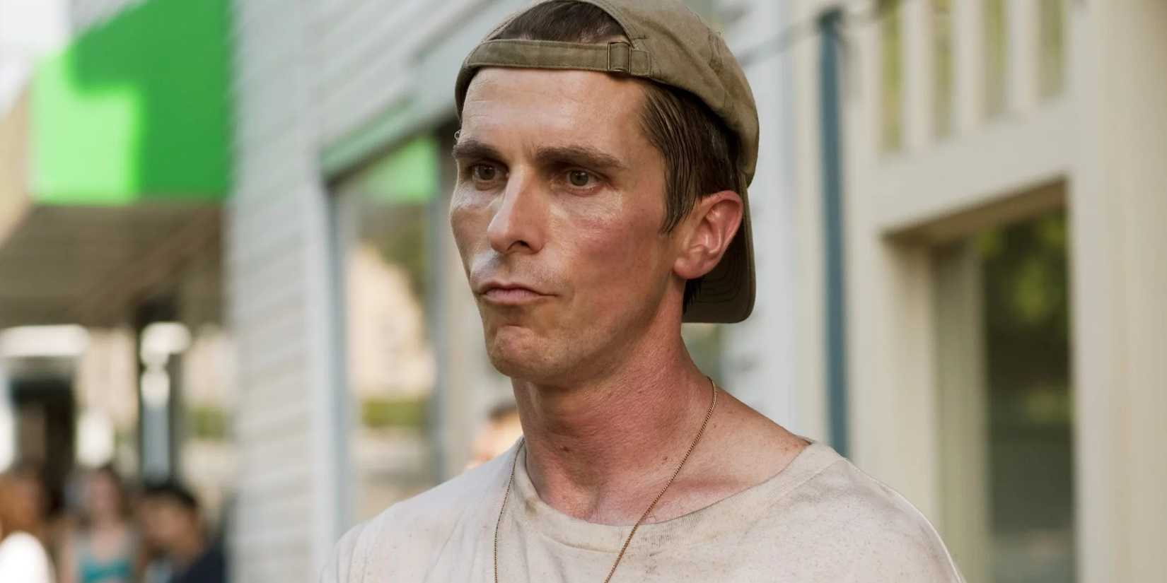 Christian Bale looking dismayed in The Fighter