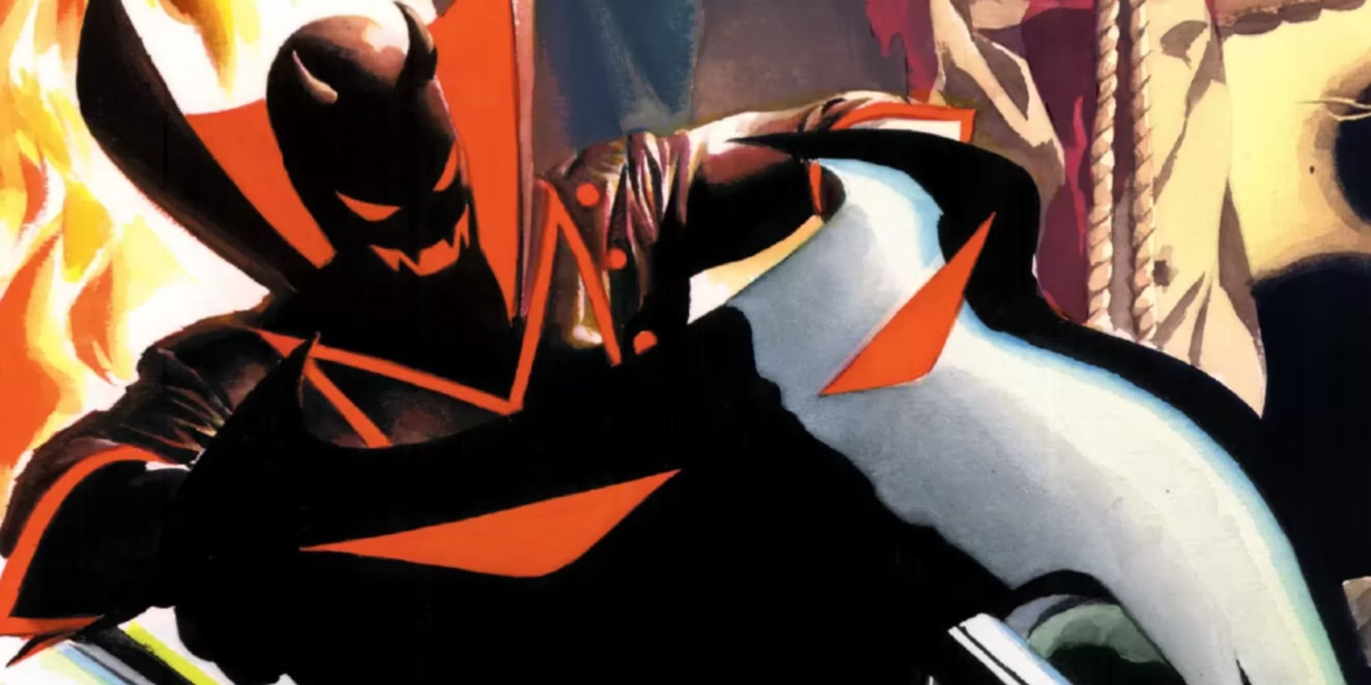 Earth X Daredevil rides his bike in Marvel Comics.