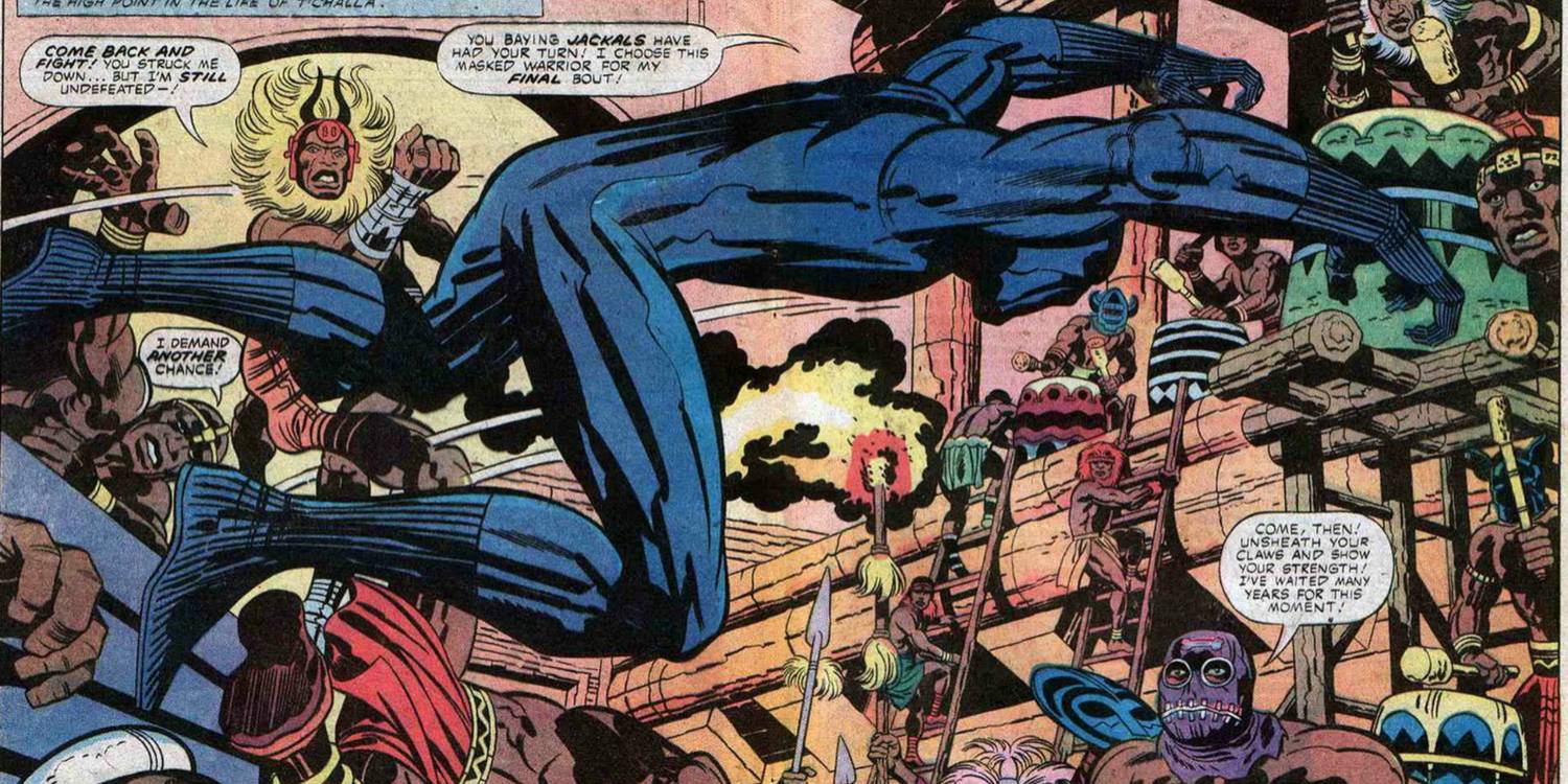 Pantera Negra luta com Killmonger na Marvel Comics.