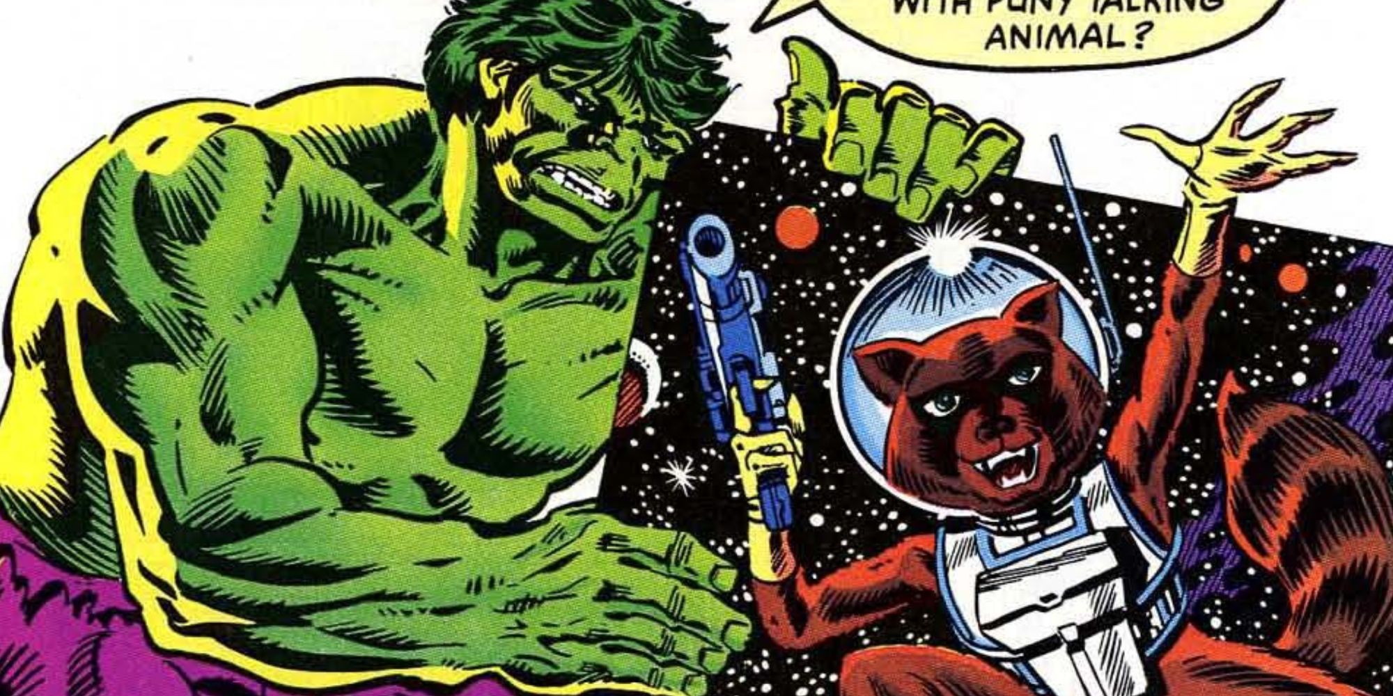 The Hulk and Rocket Raccoon appear in Marvel Comics.