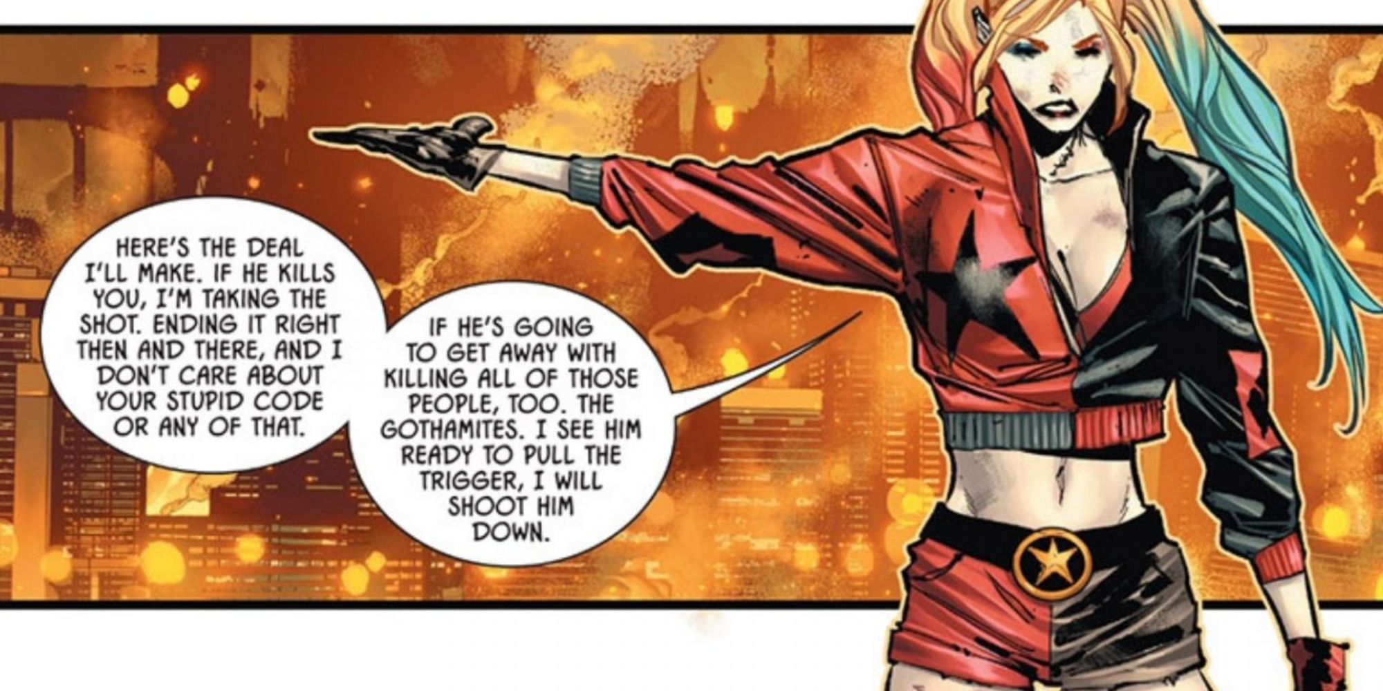Harley Quinn in DC Rebirth comics.