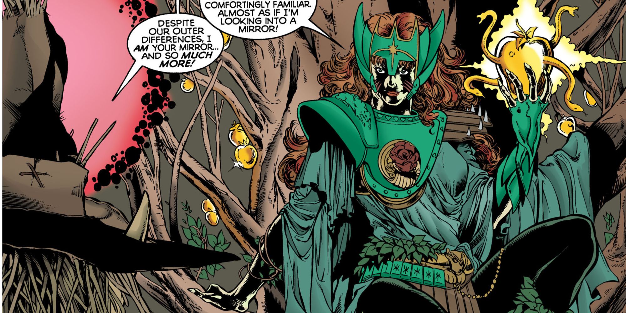 Poison Ivy wears armor in Gods of Gotham storyline from DC Comics.